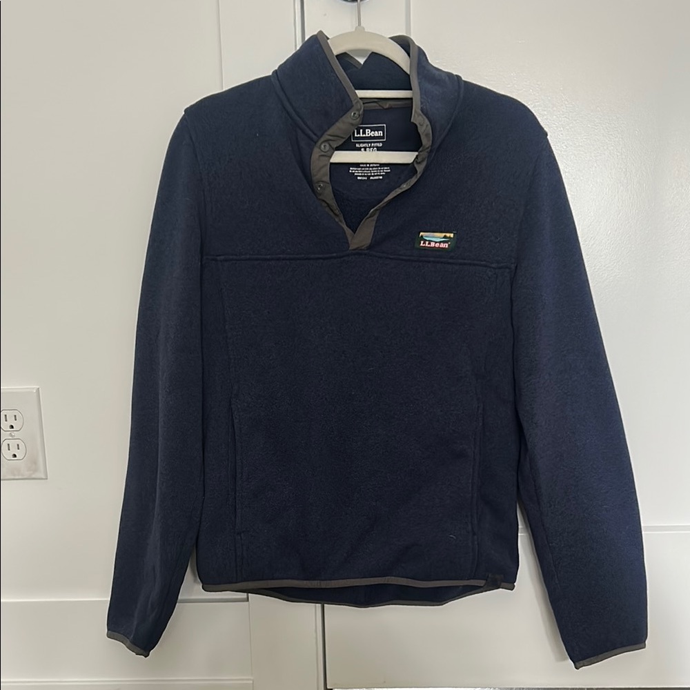 L.L. Bean Navy Pullover Fleece